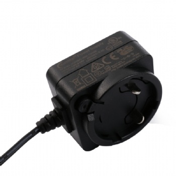 6W 5V 1.2A Interchangeable Plug Power Adapter With cUL CE GS PSE KC RCM Global Certificates